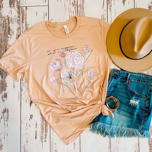 ladies graphic tee | She's A Wildflower - Picture 1 of 2